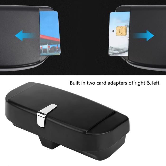 Support Double Clips Pour Lunettes De Soleil Voiture - Organisateur Visière Blanc - Uxcell