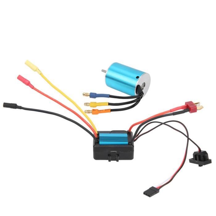 Fdit Moteur avec ESC Brushless 35A Moteur sans balais sans capteur 2435