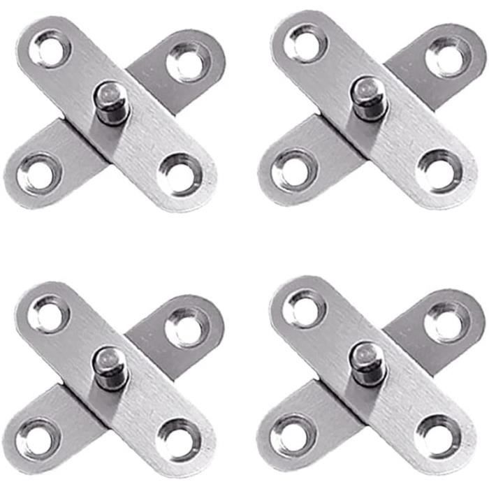 Lot De 2 Charnières Invisibles Ultra Solides Pour Lit Mural / étagère | Fabriquées En Acier Inoxydable, Montage Porte, Finition Polie, Capacité De Charge 200 Lbs, Dimensions 5.1 X 0.9 Pouces