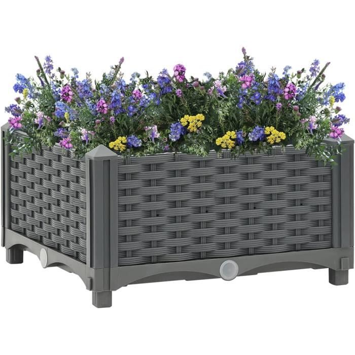 Lit De Jardin Surélevé 60 Cm à Fond Ouvert - Jardinière Rectangulaire