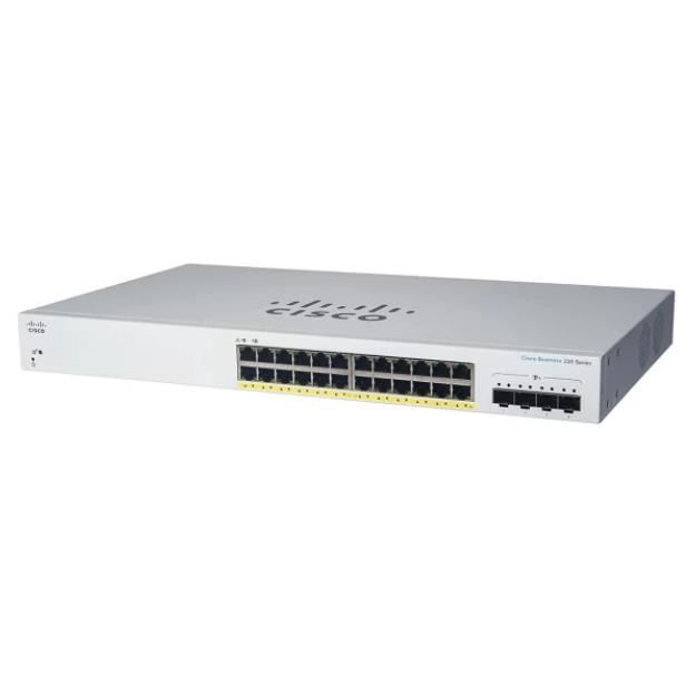 Cisco CBS220-24P-4X-EU Smart 24-port GE, PoE+ 195W, 4x10G SFP+