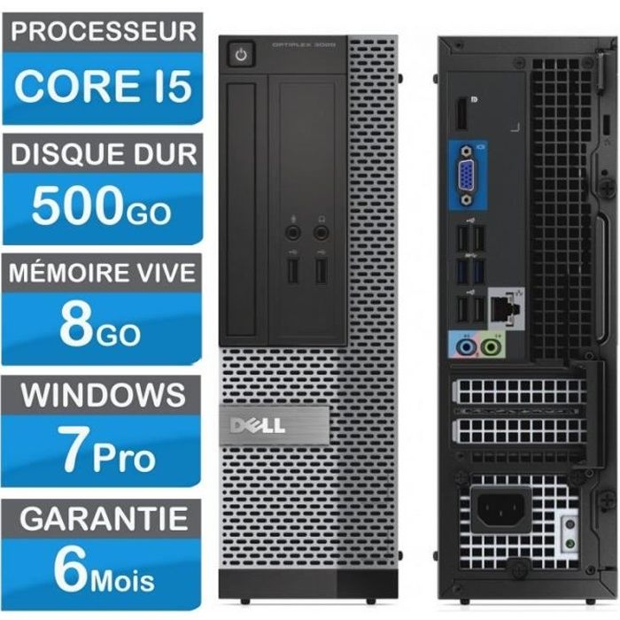 Dell OptiPlex 3020 SFF Core I5 8Go ram 500 Go HDD - vue 2