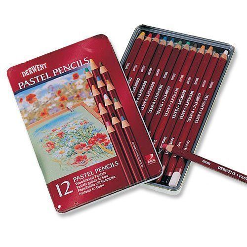 Derwent Crayons pastels Boîte métal de 12 Impor… Cdiscount BeauxArts