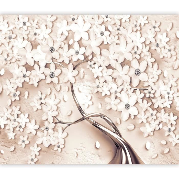 Papier peint intissé Mural fleurs de magnolias Moderne Toison Salon