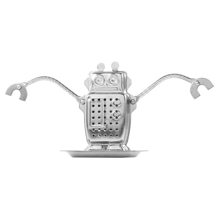 Infuseur à Thé En Forme De Bonhomme - Lot De 2 En Acier Inox Et Silicone, Filtre Micro-Perforé Pour Tasses Et Théières - 9
