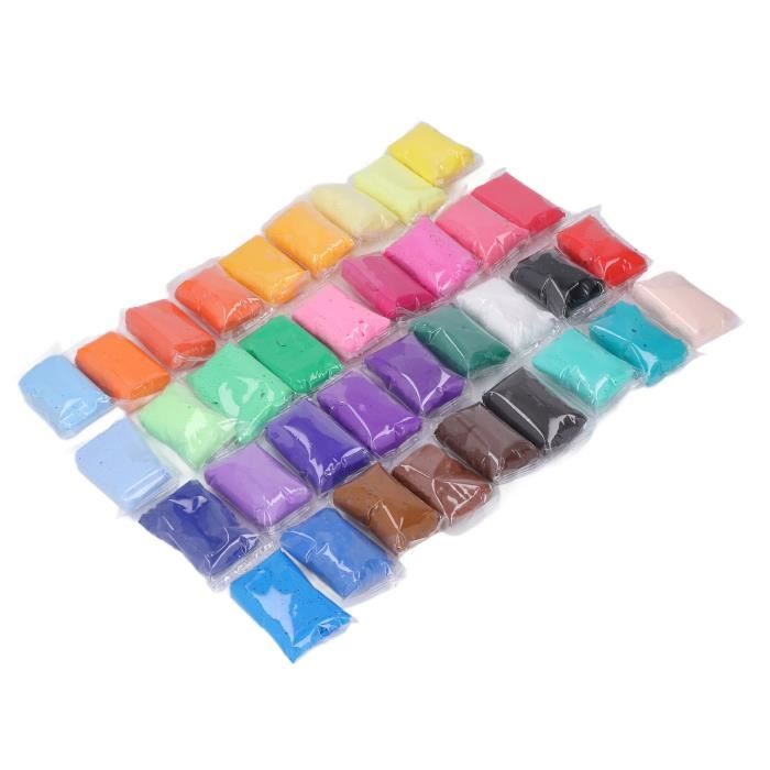 Kit 36 Couleurs Argile Magic Clay LCHM - Pâte à Modeler Sèche à L'Air Ultra Légère - Avec Outils