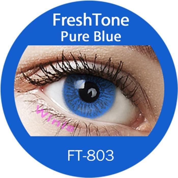 Lentilles De Contact De Couleur Freshtone Pure Blue 1 Tons 365j Achat / Vente lentilles de