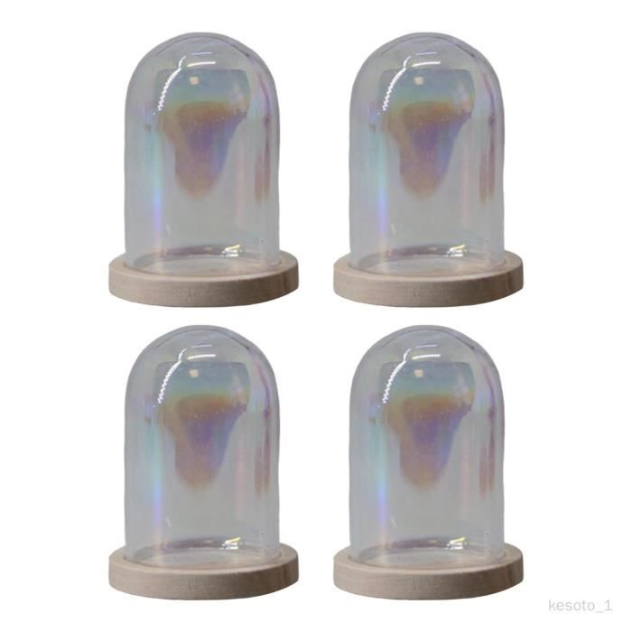 Cloche En Verre VULCABESO 15x15x14.5cm - Dôme Décoratif Pour Terrarium Et Décoration Maison