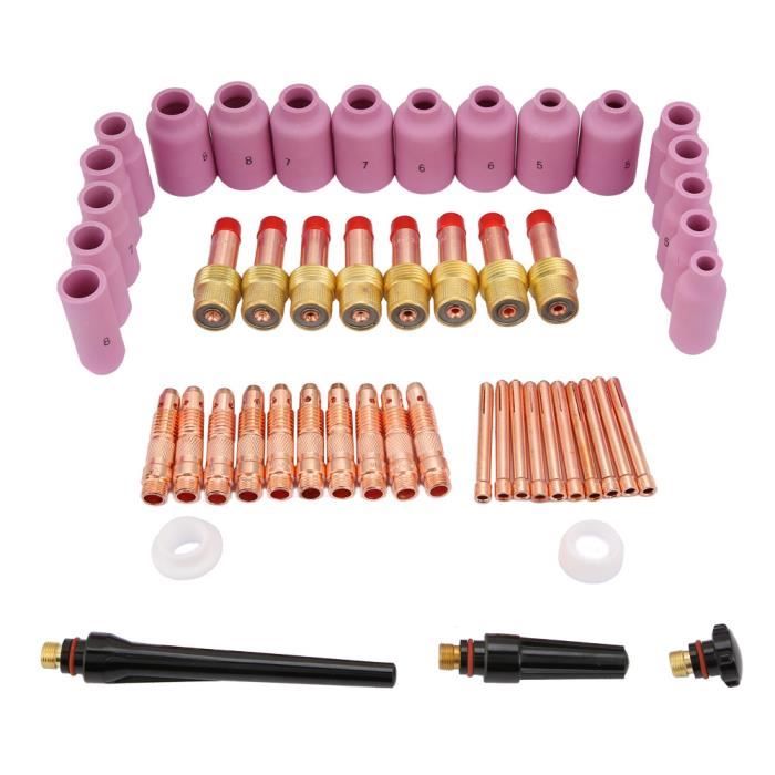 Kit 12 Accessoires Pour Torche Soudage TIG - Lentilles Gaz, Cups Verre, Joints - Compatible WP-9/17/18/20/25/26