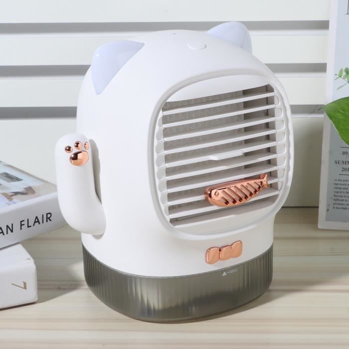 Ventilateur De Bureau Portable - Design Capybara Mignon - 3 Vitesses - Rechargeable USB - Pour Bureau, Extérieur, Voyages