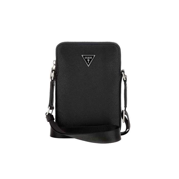 Pochette Guess Homme certosa saffiano Noir Simili Cuir Noir - Cdiscount Bagagerie - Maroquinerie