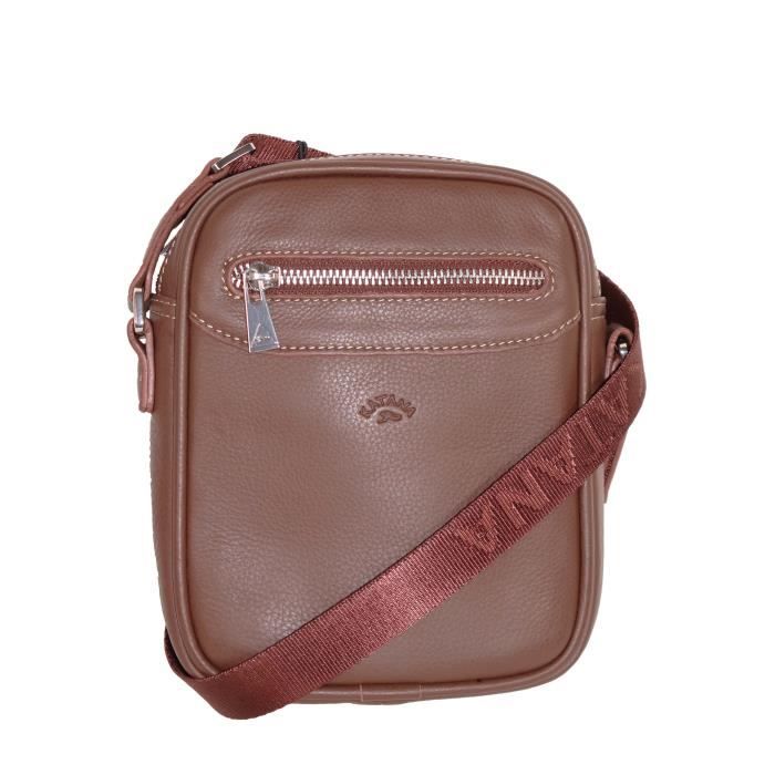 Katana - Sac bandoulière en cuir Ariane - marron - 10824