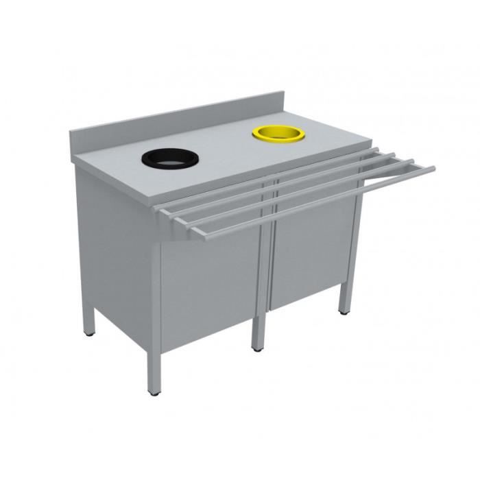Meuble de Tri Inox 304 2 Portes - L2G - - Inox1200 600x900mm 1200 ...