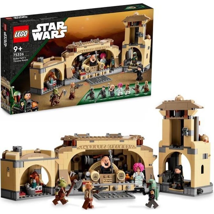 LEGO® 75326 Star Wars La Salle Du Trône De Boba Fett Jouet à Construire Pour les Enfants de 9 Ans et Plus Avec le Palais de Jabba
