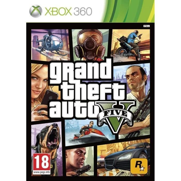 Jeu Grand Theft Auto 5 V GTA sur Xbox 360