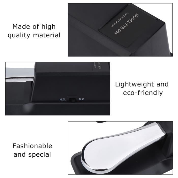 Pédale De Sustain Pour Piano/clavier électronique WTB-004 - Tenuto, Demi-pédalage - Commutateur Polarité Réglable - Noir