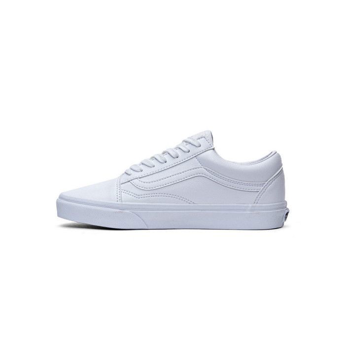 Vans Homme Old Skool Classic Tumble Trainers, Blanc