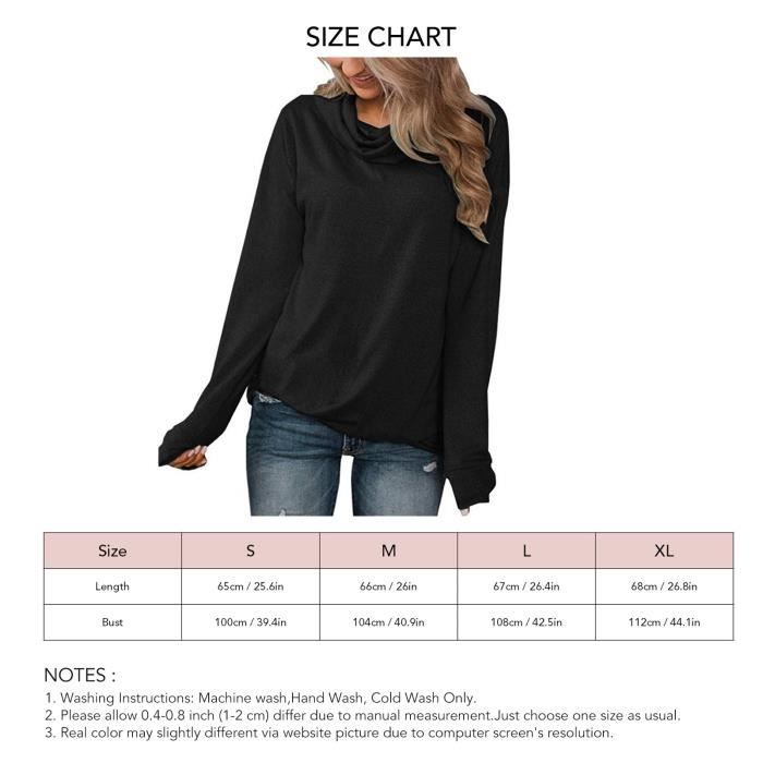 Keenso T shirts col b nitier Pullover pour Femme Col B nitier