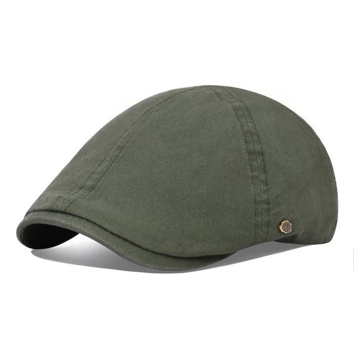 Béret Plat Homme Casquette Irlandaise Réglable En PU Cuir 56-60cm - Style Vintage