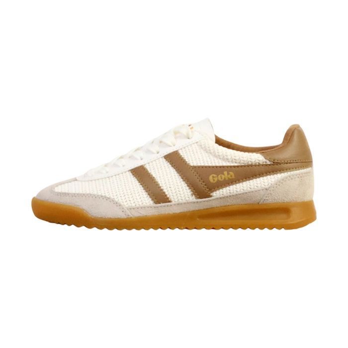 Basket Cuir Gola Tornado Zephyr - Blanc cassé/Caramel clair