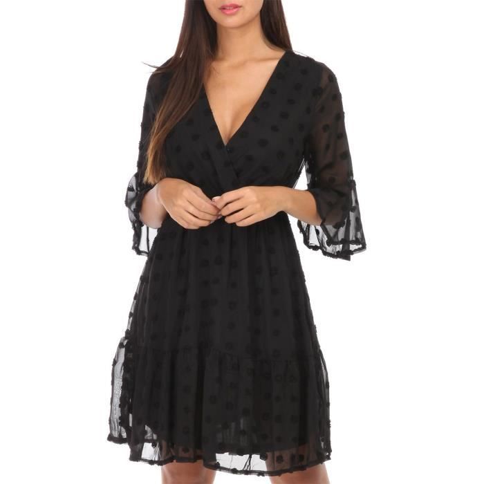 robe cache coeur noire