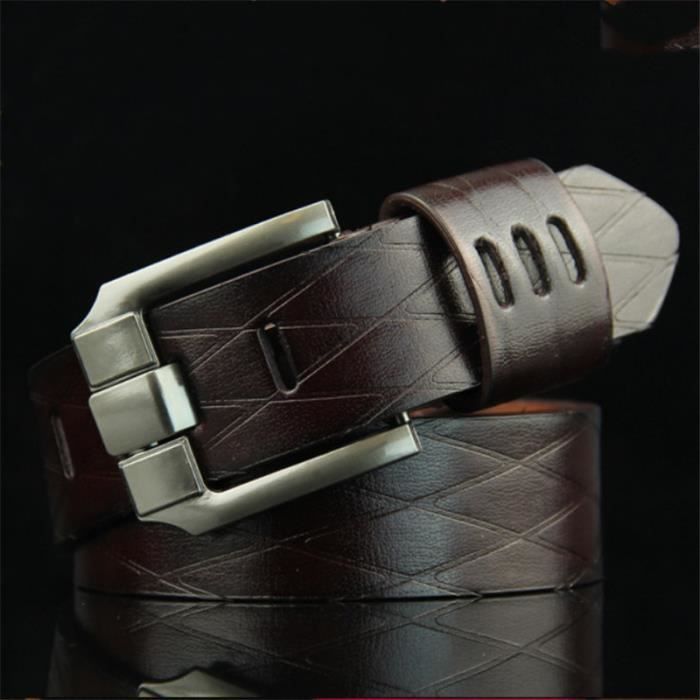Ceinture En Cuir Avec Boucle Vintage Pour Homme