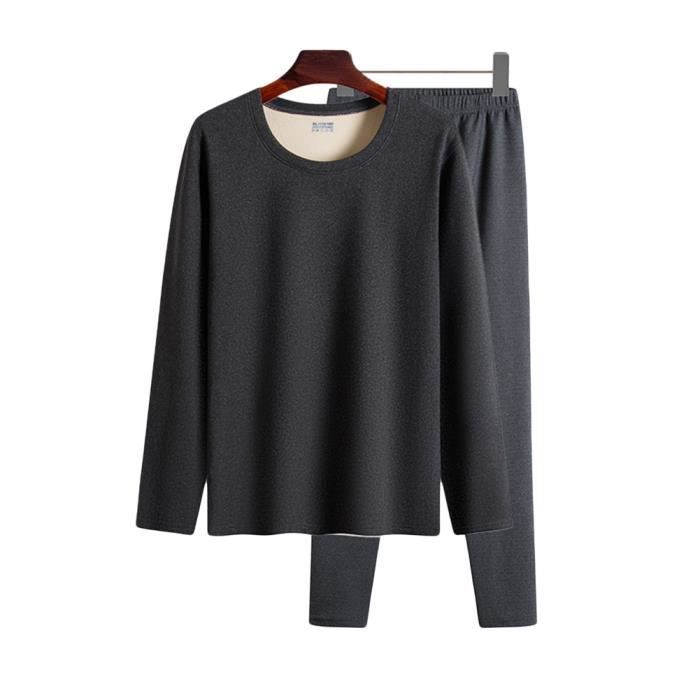 Ensemble Thermique Enfant Fille Garçon 2-16 Ans - Sous-vêtements Chauds Hiver Rayés