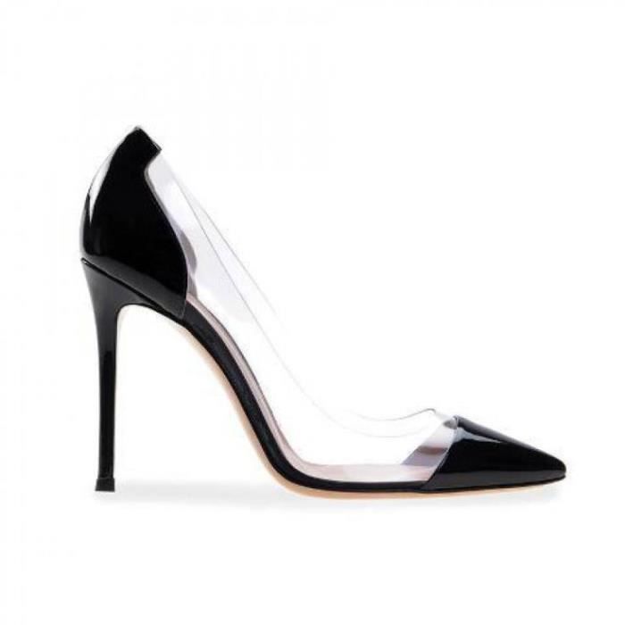 chaussure talon transparent