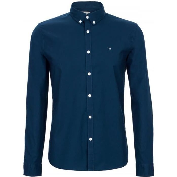 Chemise Calvin Klein homme Oxford coupe slim bleu marine