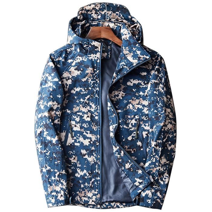 Veste Tactique Militaire Homme Imperméable Coupe-vent - Capuche - Polyester - Pour Randonnée, Chasse