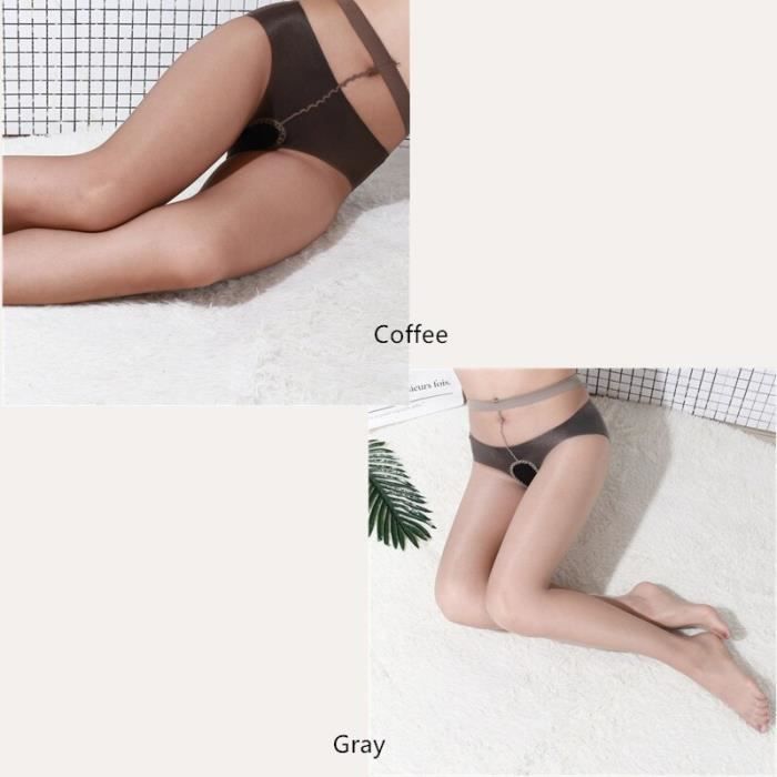 Lot De 2 Collants Satinés Homme NEOFAN – Gris Taille 44/46 – 15D – Doux Et Brillant