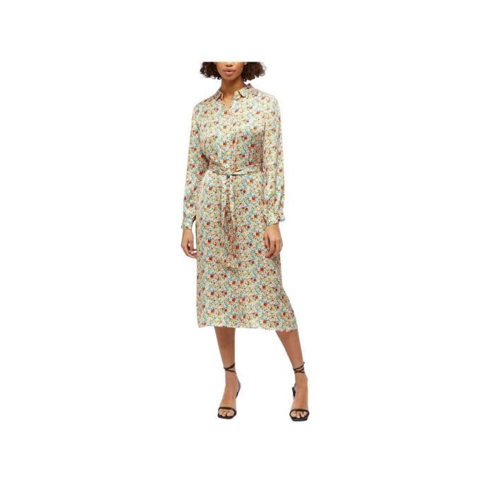 Robe femme chic et elegant Imprimé Boheme Fleurie Vacances à la plage - Rose Rose