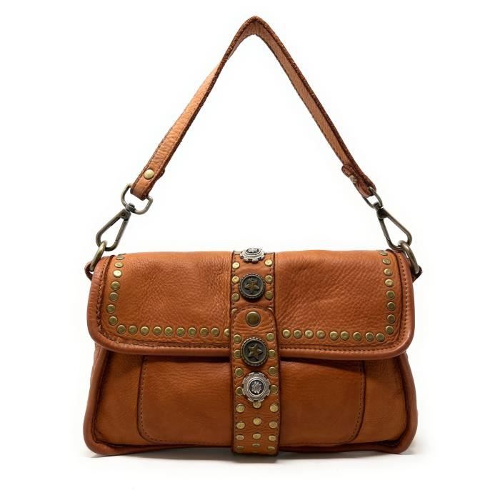 Sac cuir cognac vintage clearance