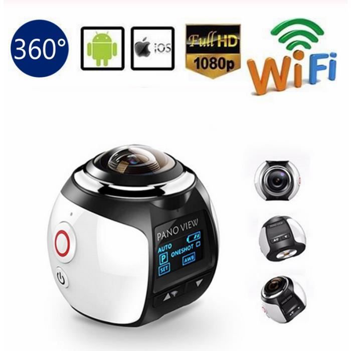 Caméra de Sport 4K 360 degrés panoramique HD opération facile étanche  Anti-secousse WIFI grand Angle Mini DV - Cdiscount Appareil Photo