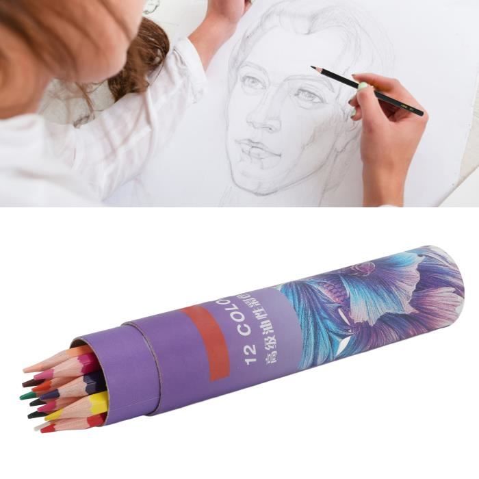 Acropaq - 72 Crayons De Couleur à L'eau - Crayons Numérotés - Set 72 Couleurs - Dessin - Pour Adultes, Artistes Ou Professionnels - Beaux-Arts Et Loisirs Créatifs