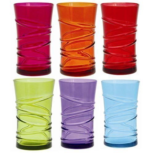 Lot De 6 Gobelets En Plastique 180 Ml - Bleu Clair - Passent Au Lave-vaisselle Et Micro-ondes - Parfaits Pique-nique, Camping, Fête