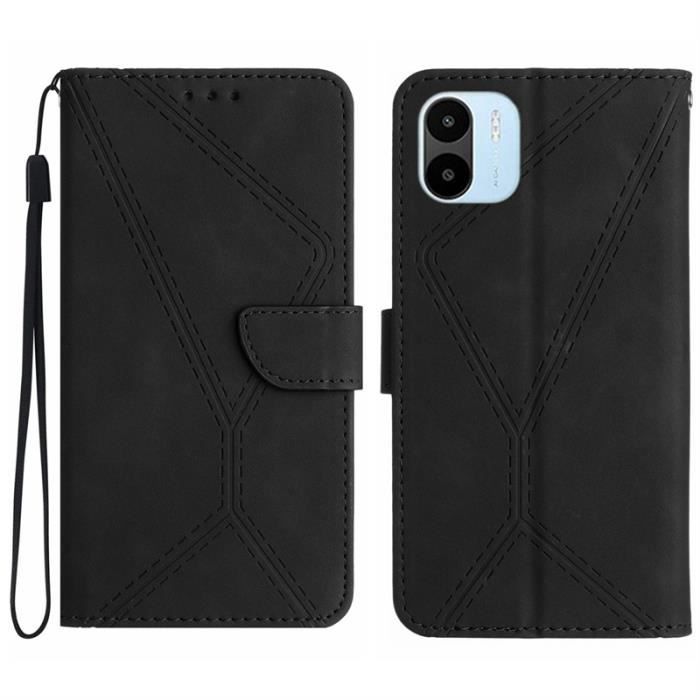 Coque Portefeuille Livre Pour Xiaomi Redmi 6 Lite - Noir Cuir PU - Antichoc - NEUVE