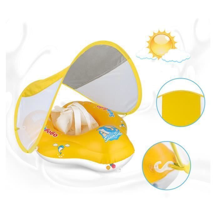 Leytn® Bouée Bébé gonflable avec parasol Anneau de Natation pour
