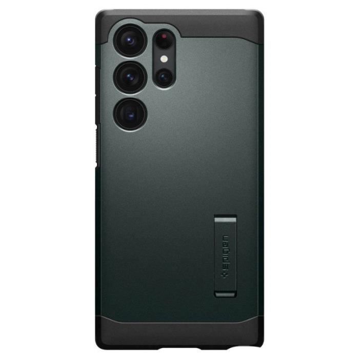 Coque - Spigen - Tough Armor - Samsung Galaxy S23 Ultra - Abyss Green - Protection renforcée