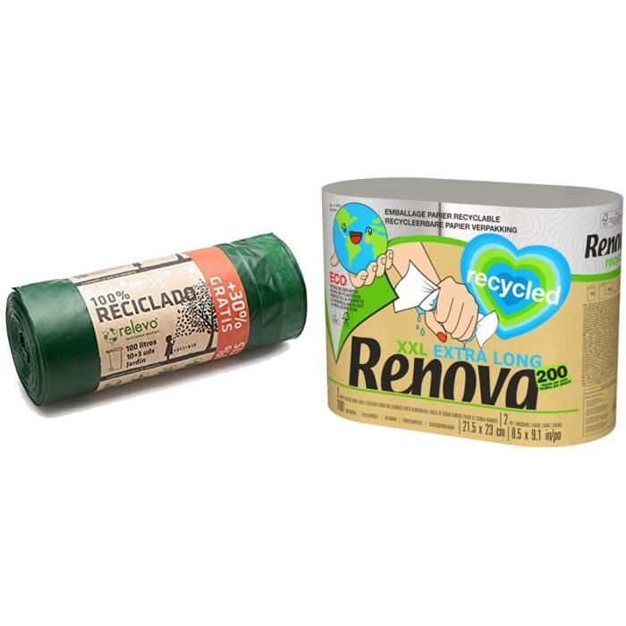 Papier Essuie-tout Renova - Rouleau Professional - 2 Plis - 100% Recyclé