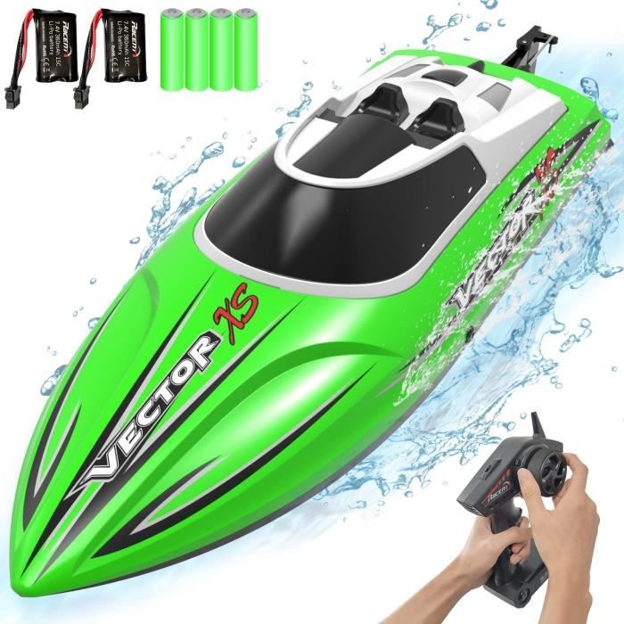 Bateau Télécommandé Remorqueur RC 1/32 - 8 Km/h, 2.4G, Batterie Lithium - Pour Piscine, Lac - Cadeau Adulte - 7