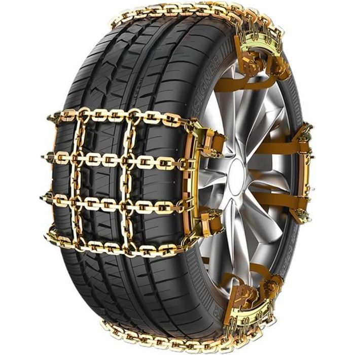 Chaînes à Neige Universelles Pour Voiture - 4 Pièces, Réglables Pour Pneus 165-285 Mm, Acier Au Manganèse