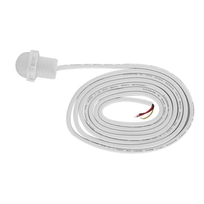 Enowelir Commutateur de de Mouvement PIR, 5A DC 6-24V Mini PIR détecteur de Mouvement Infrarouge commutateur de détecteur de Mouvement LED Bande Interrupteur Automatique(White