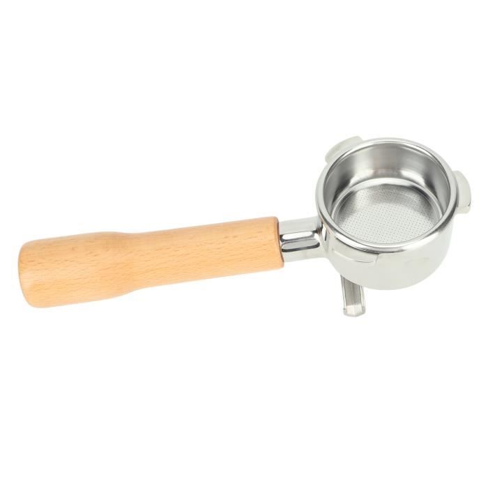 Porte-filtre à Café 54mm Double Bec - Acier Inoxydable, Manche En Bois - Compatible Machines Sage/Breville Série 8 (870/880) - 3