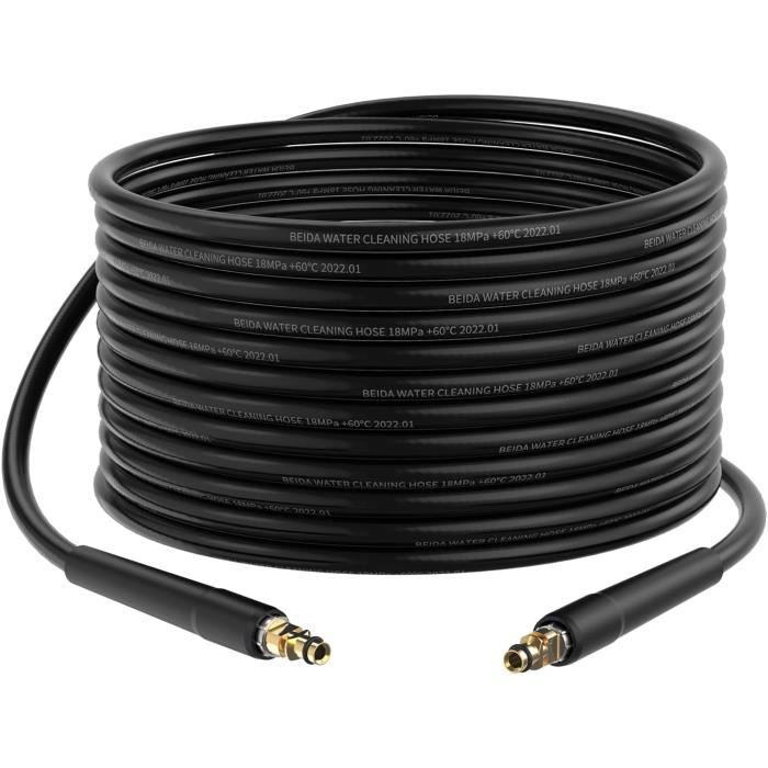 Tuyau Haute Pression 10m Pour Kärcher K2 à K7 - Flexible Nettoyeur - Connecteur Rapide