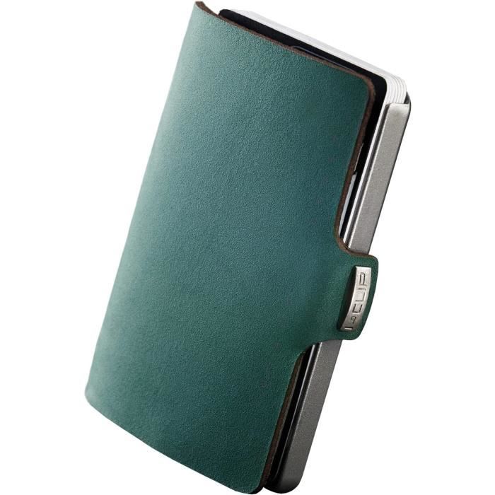 Porte-cartes En Cuir Gryphen Hoxton - 2 Rabats, 6 Emplacements Cartes - Design Compact Et Fait Main - Cadeau Homme élégant