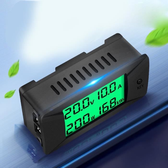 Voltmètre Numérique DC YB5135DB – Plage 0-500V – Affichage LCD Rétroéclairé Bleu – Boîtier Robuste, 7 Plages De Mesure