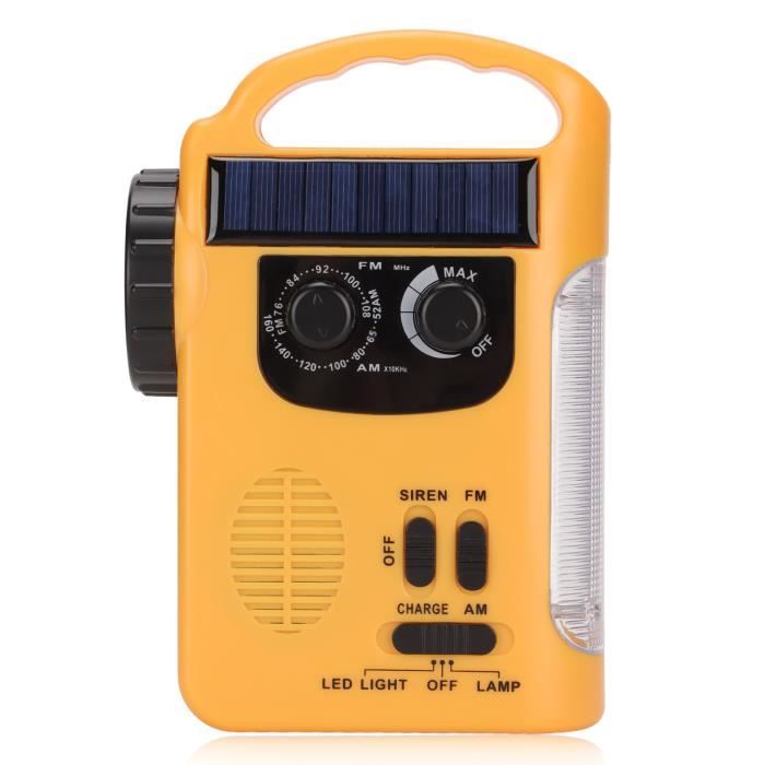 Radio Portable D'urgence ROCAM - DAB+/FM/SW Avec Lampe Torche, Chargeur Solaire Et Manivelle - 5000mAh - Bleu