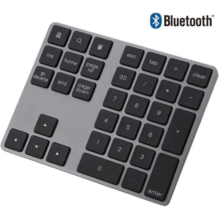 CENMEN Pavé Numérique Bluetooth 22 Touches - Clavier Numérique Rechargeable Blanc