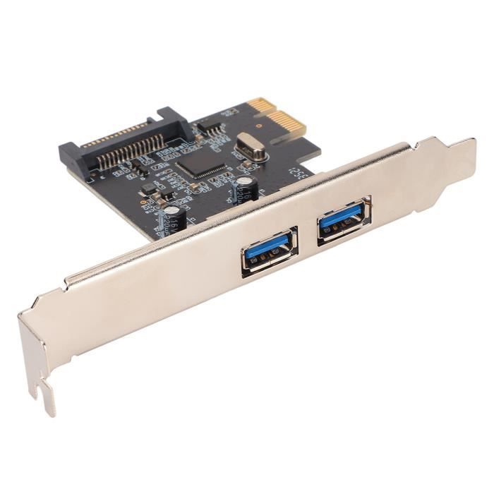 Carte PCIe Vers USB 3.2 Gen1 - Ajoute Des Ports USB Type C Avant, 5 Gbps